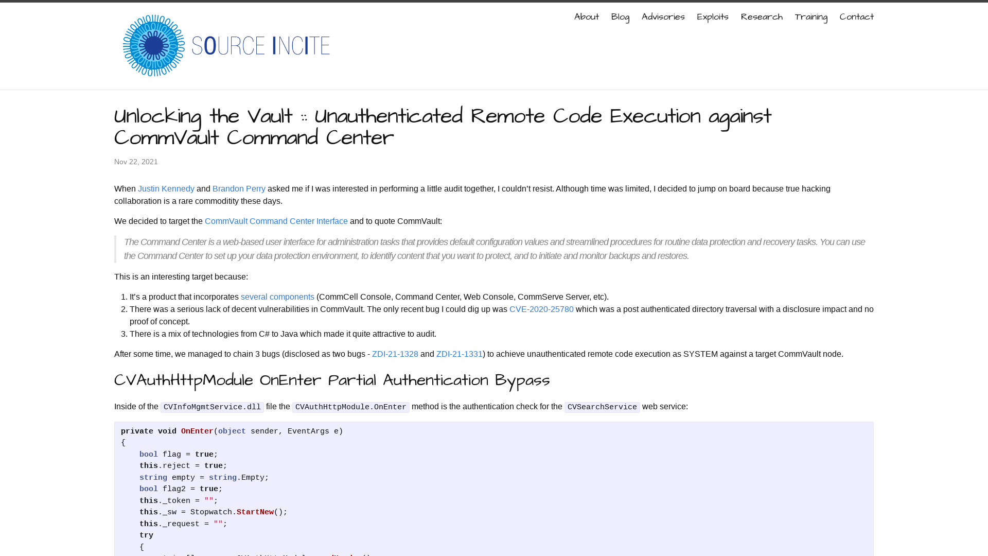 Unlocking the Vault :: Unauthenticated Remote Code Execution against CommVault Command Center