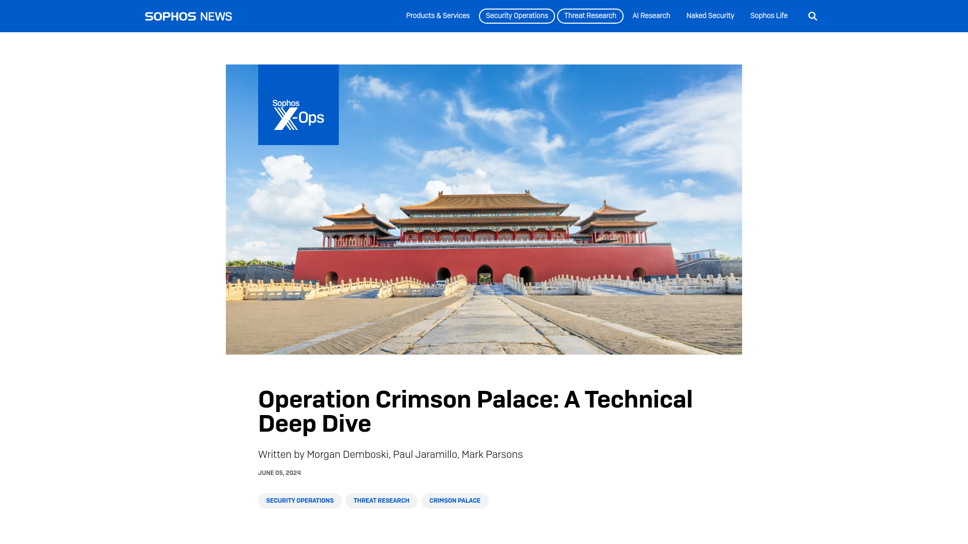 Operation Crimson Palace: A Technical Deep Dive – Sophos News