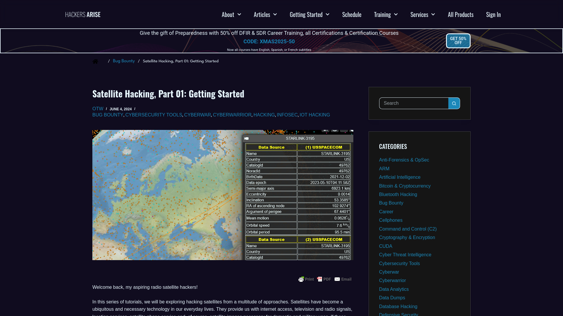Satellite Hacking, Part 01: Getting Started – Hackers Arise