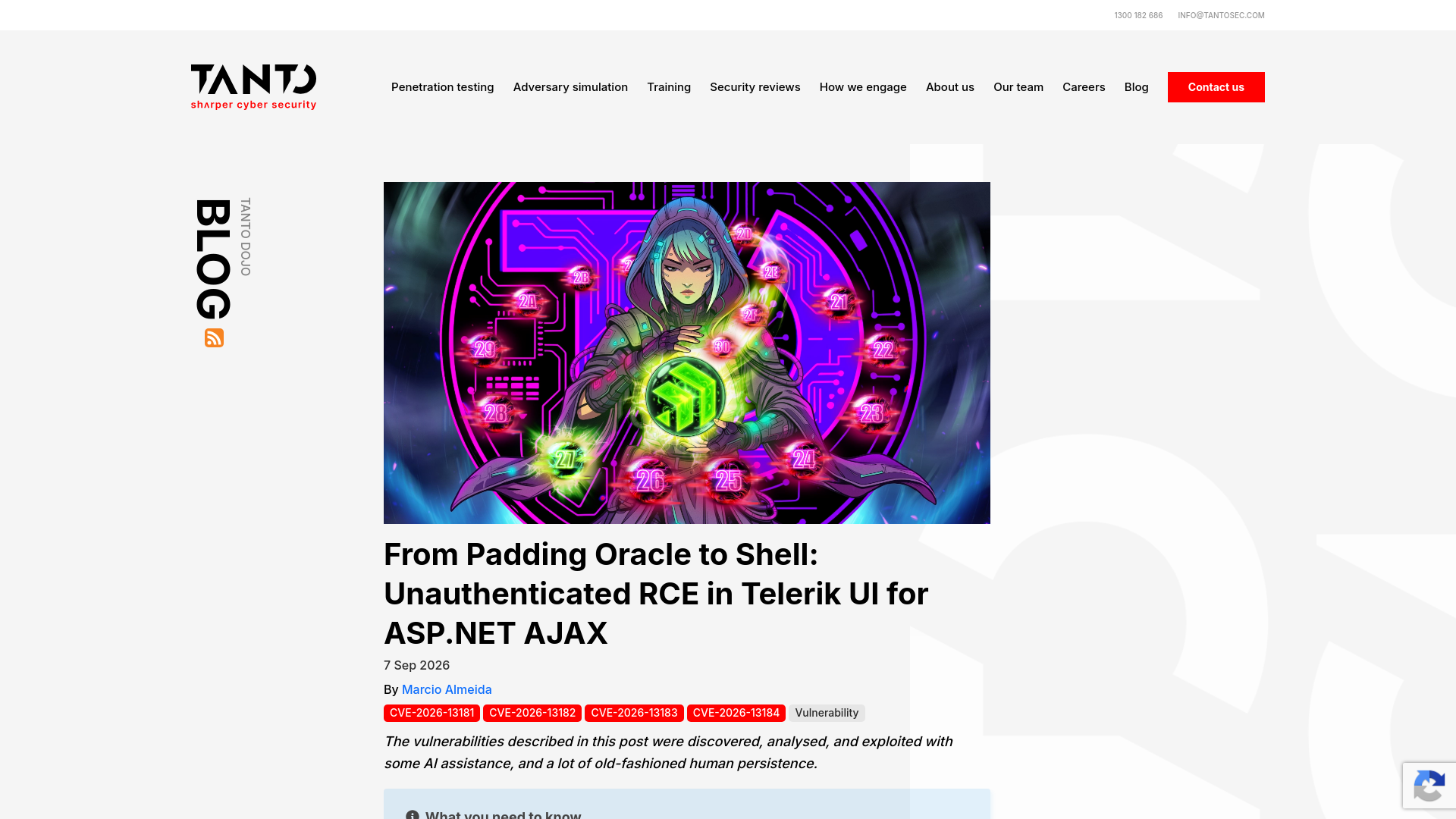 From Padding Oracle to Shell: Unauthenticated RCE in Telerik UI for ASP.NET AJAX