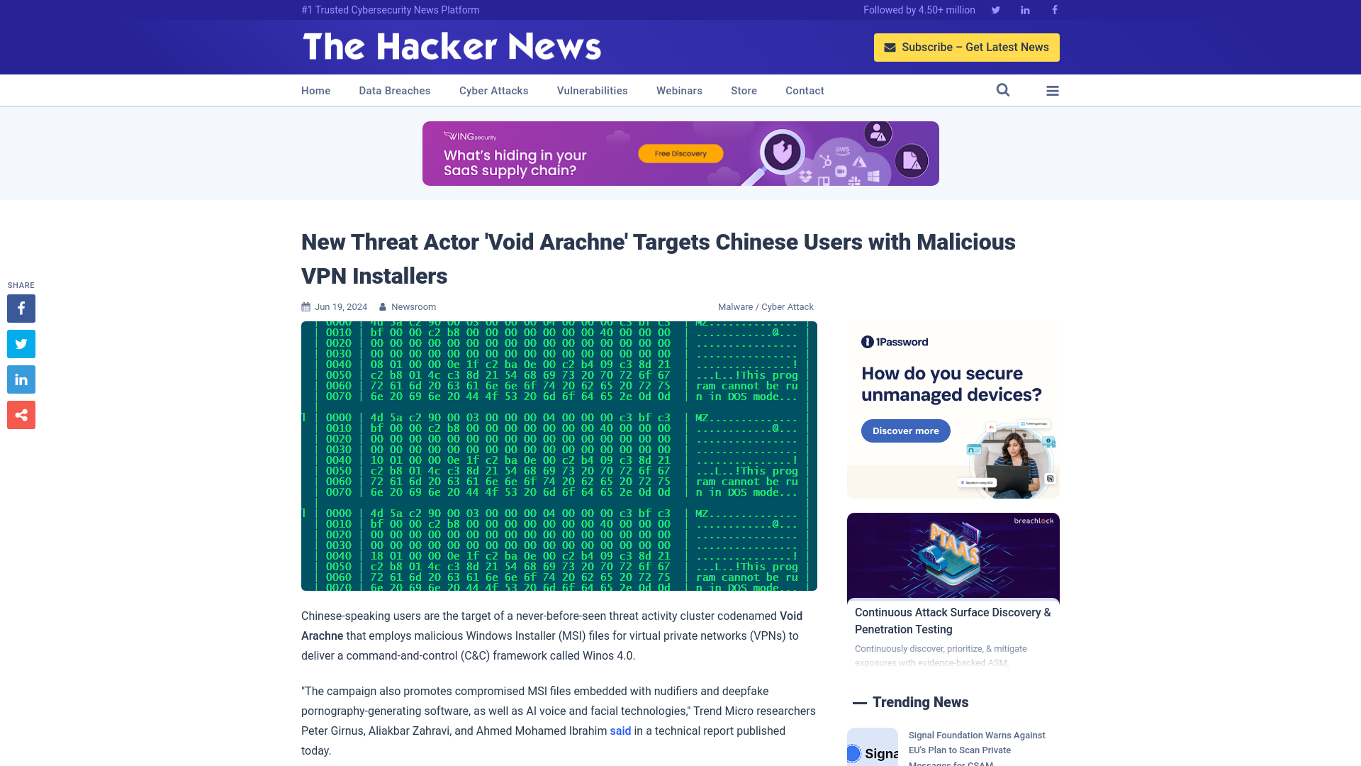 New Threat Actor 'Void Arachne' Targets Chinese Users with Malicious VPN Installers