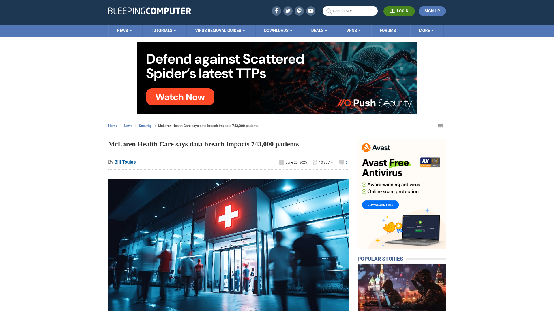 McLaren Health Care says data breach impacts 743,000 patients