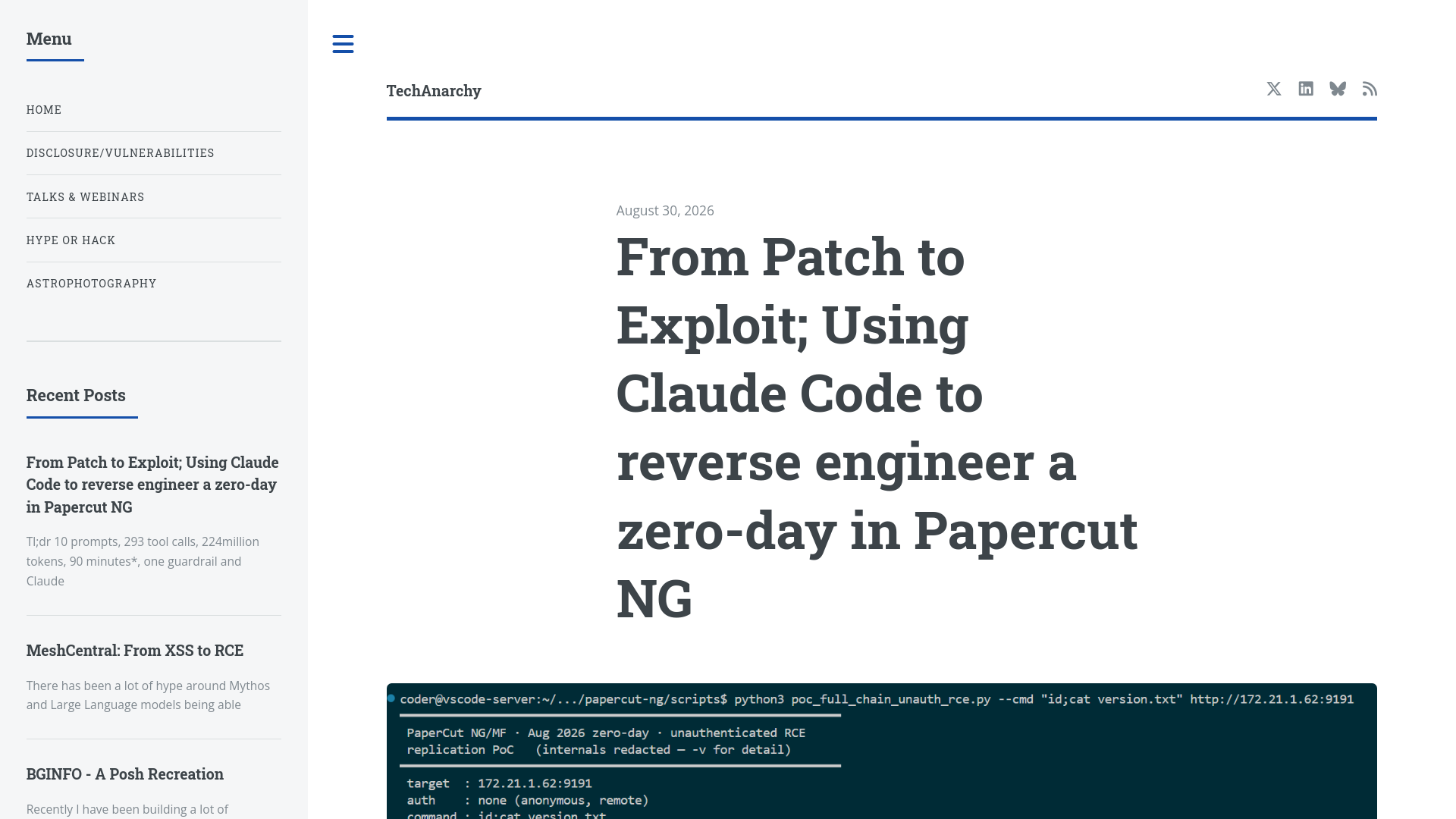 From Patch to Exploit; Using Claude Code to reverse engineer a zero-day in Papercut NG