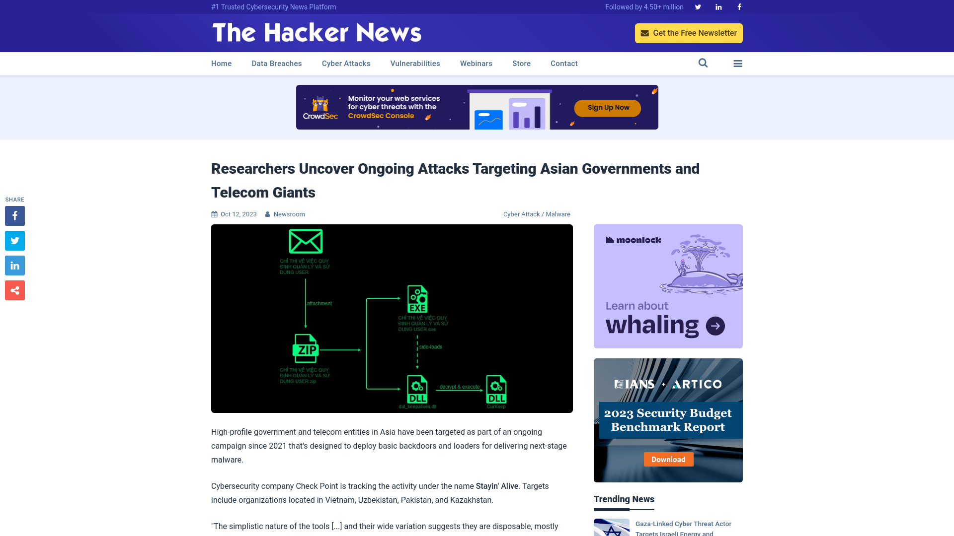 Researchers Uncover Ongoing Attacks Targeting Asian Governments and Telecom Giants