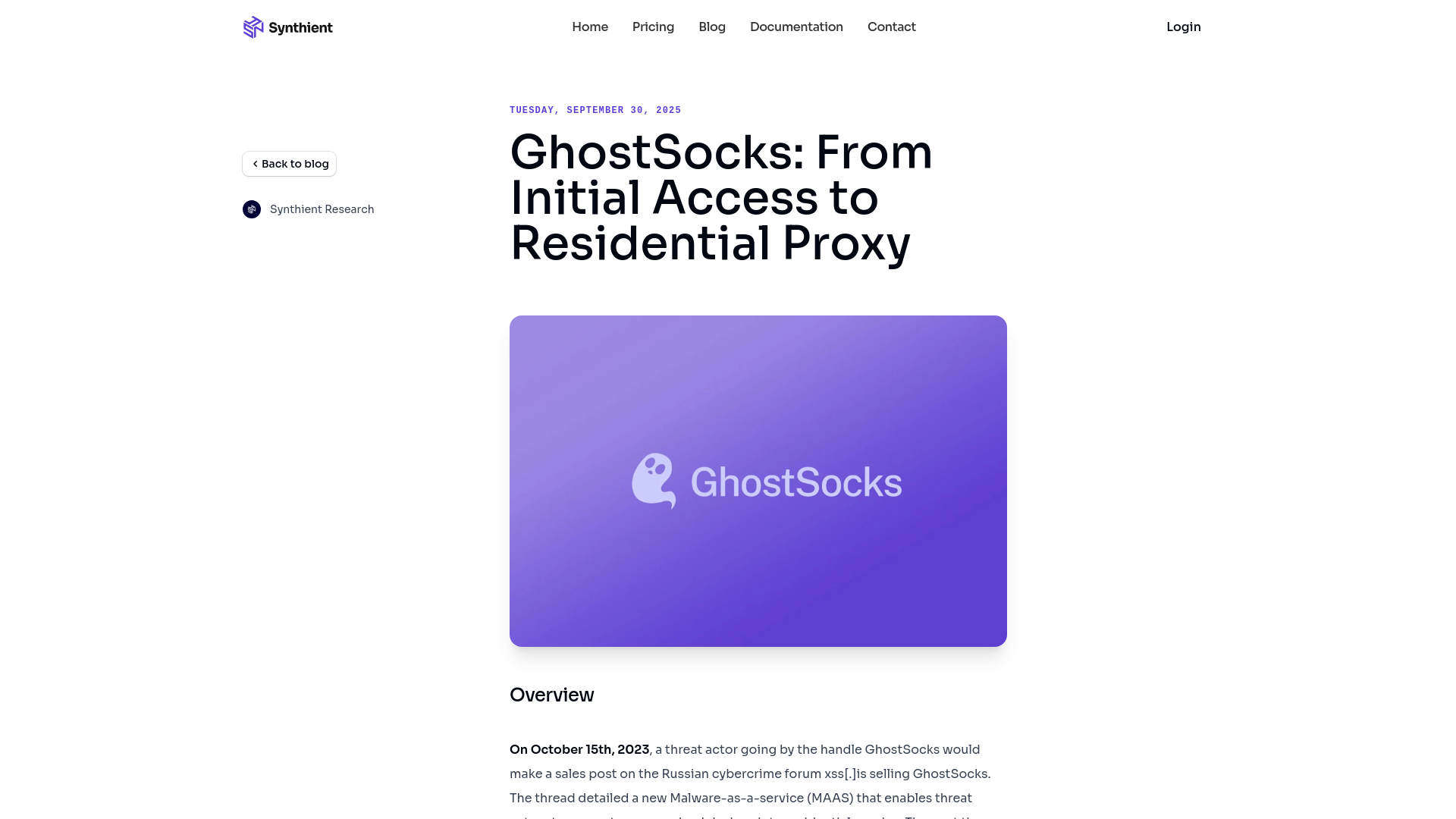GhostSocks: From Initial Access to Residential Proxy | Synthient