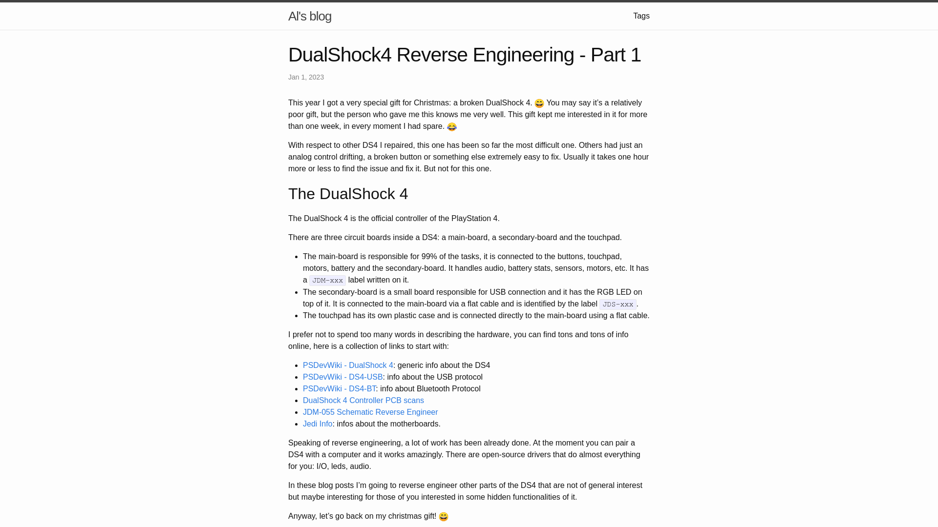 DualShock4 Reverse Engineering - Part 1