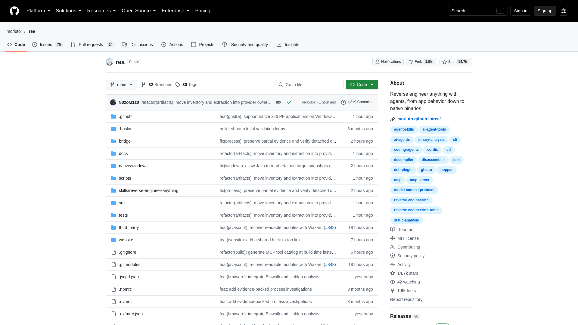 GitHub - morluto/rea: Reverse engineer anything with agents, from app behavior down to native binaries. · GitHub