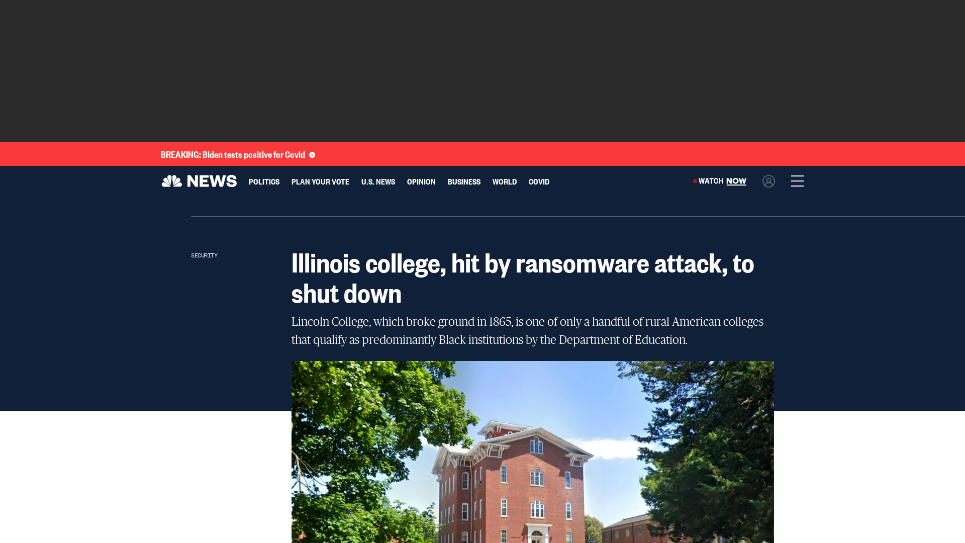Ransomware attack, Covid combine to shutter Illinois college