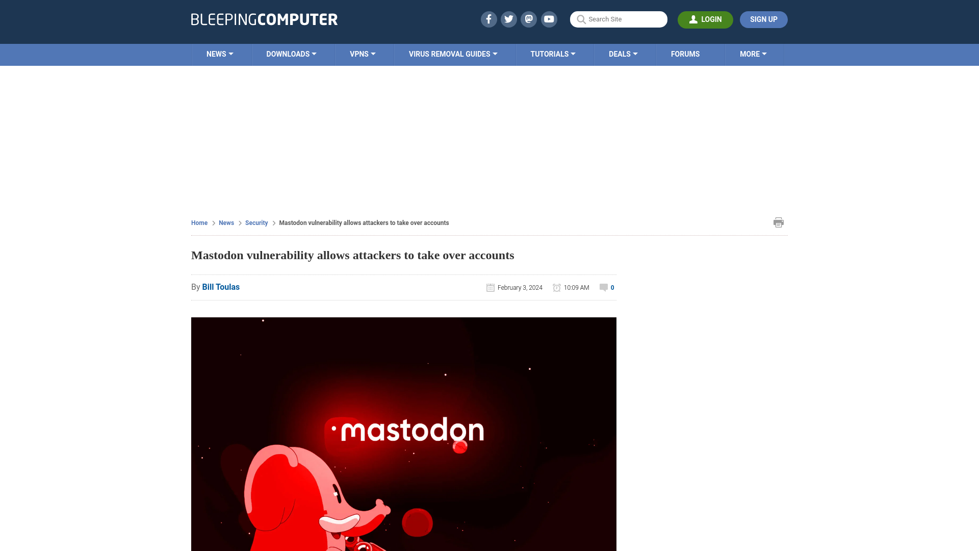 Mastodon vulnerability allows attackers to take over accounts