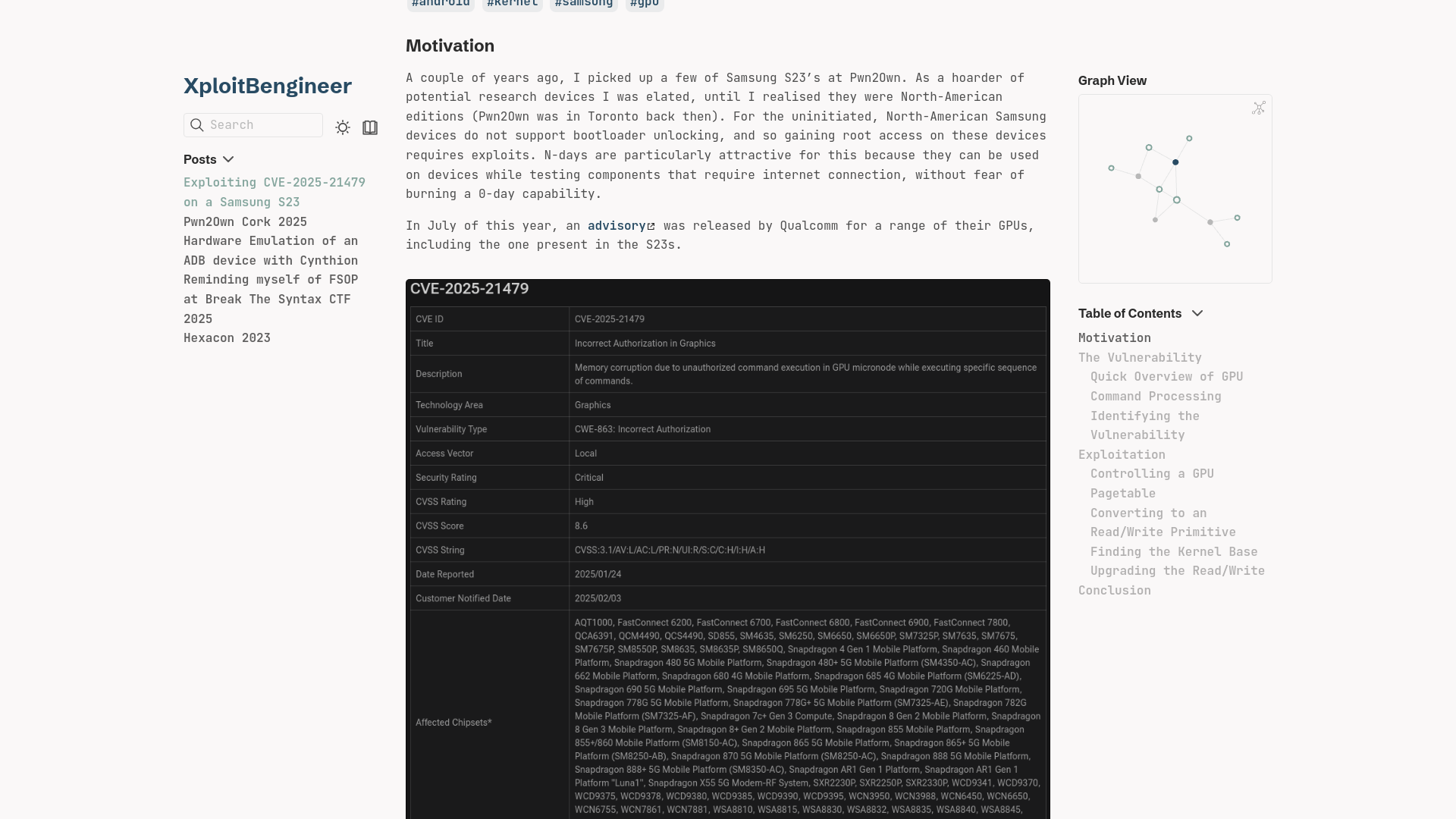Exploiting CVE-2025-21479 on a Samsung S23