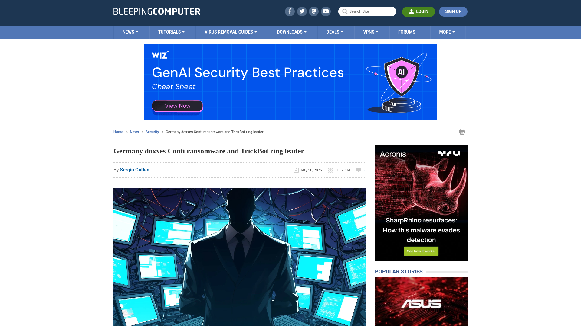 Germany doxxes Conti ransomware and TrickBot ring leader