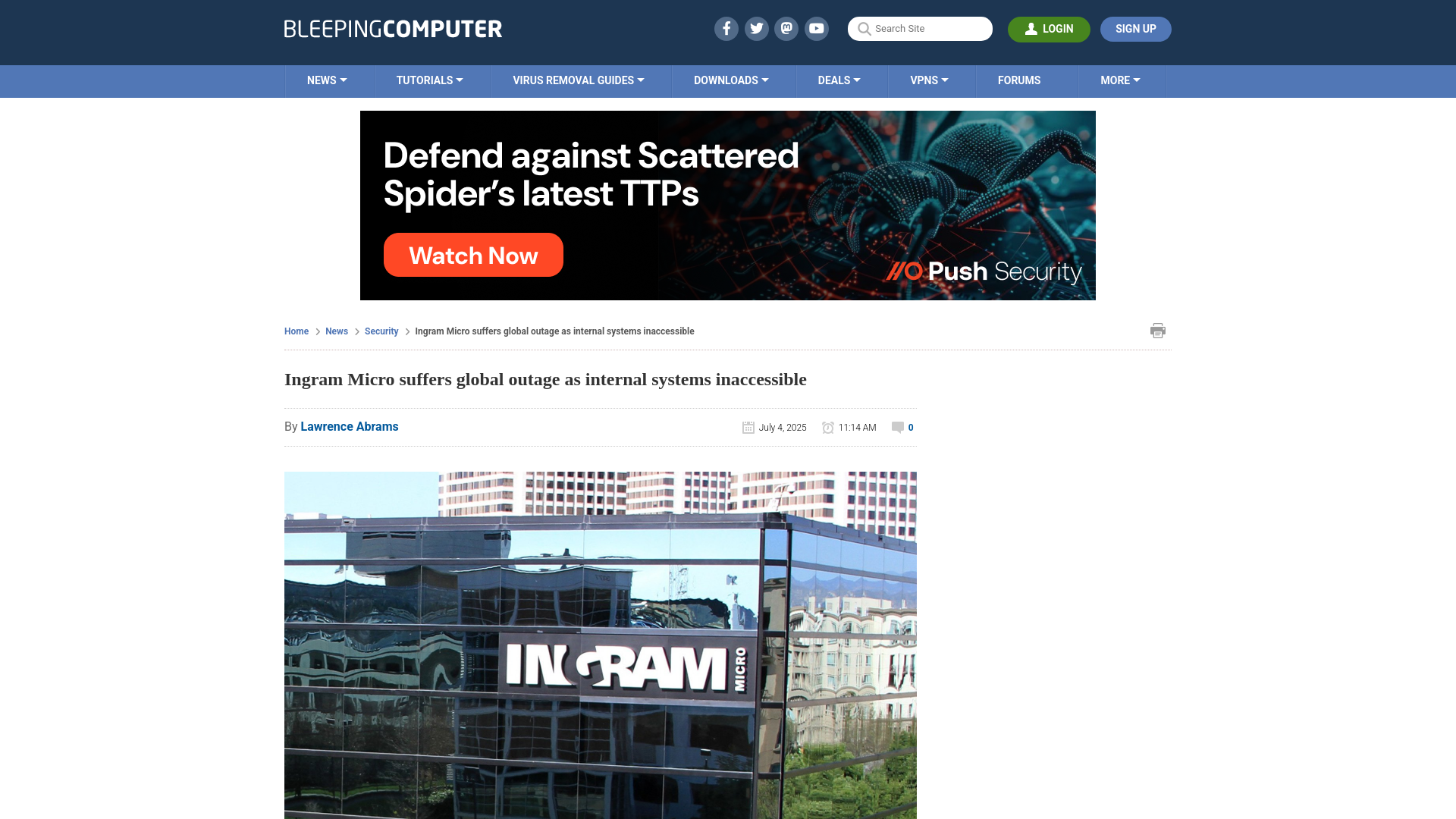 Ingram Micro suffers global outage as internal systems inaccessible