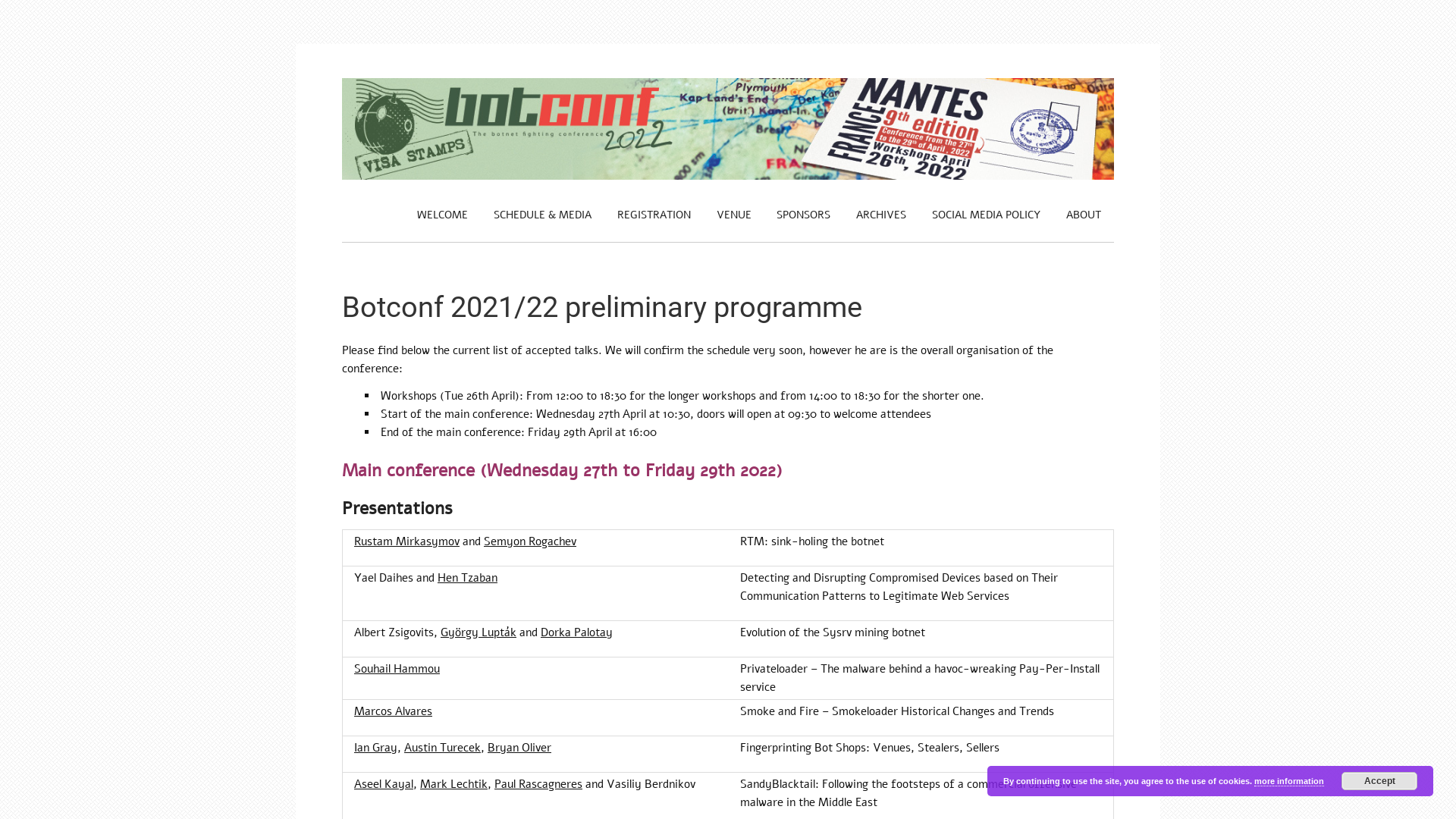 Botconf 2021/22 preliminary programme | Botconf 2021-2022