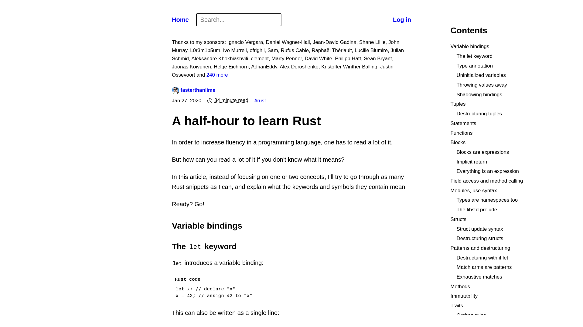 A half-hour to learn Rust