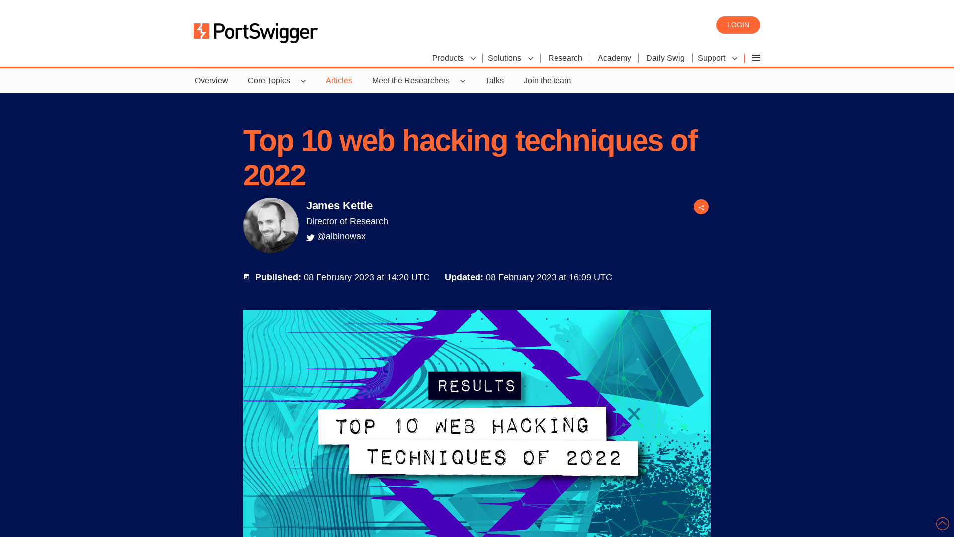 Top 10 web hacking techniques of 2022 | PortSwigger Research