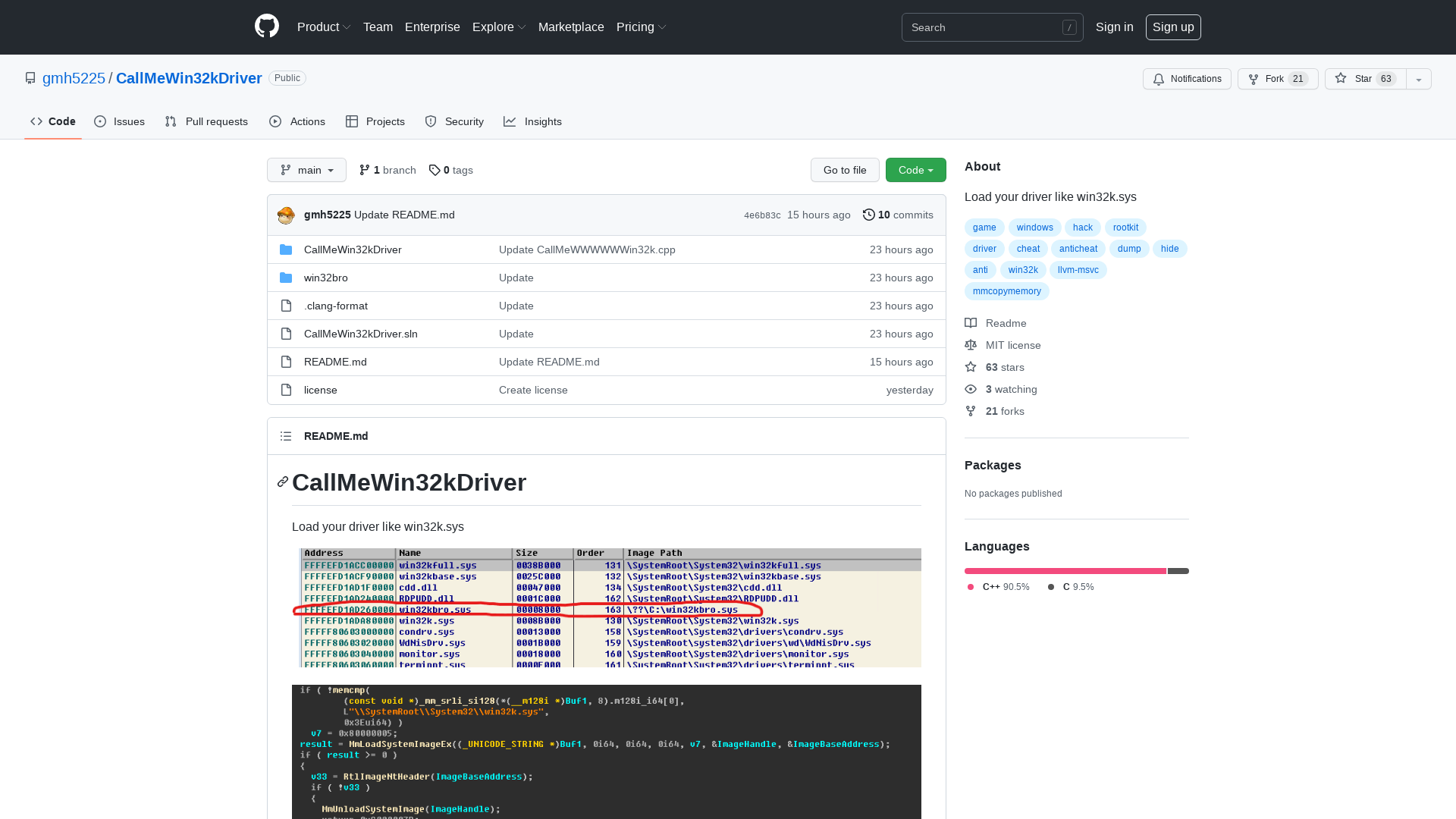 GitHub - gmh5225/CallMeWin32kDriver: Load your driver like win32k.sys