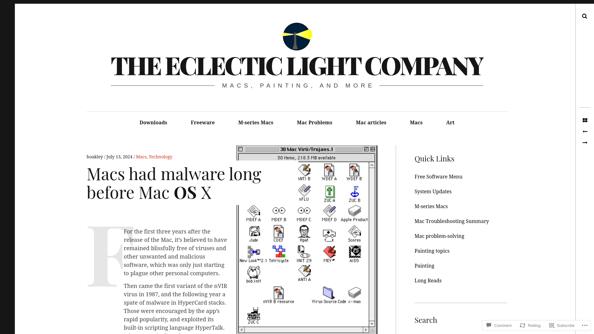 Macs had malware long before Mac OS X – The Eclectic Light Company