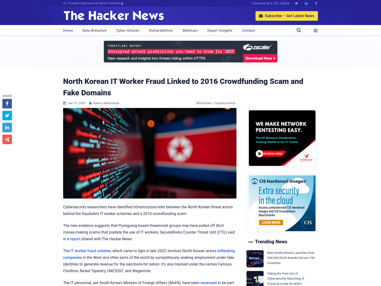 North Korean IT Worker Fraud Linked to 2016 Crowdfunding Scam and Fake Domains