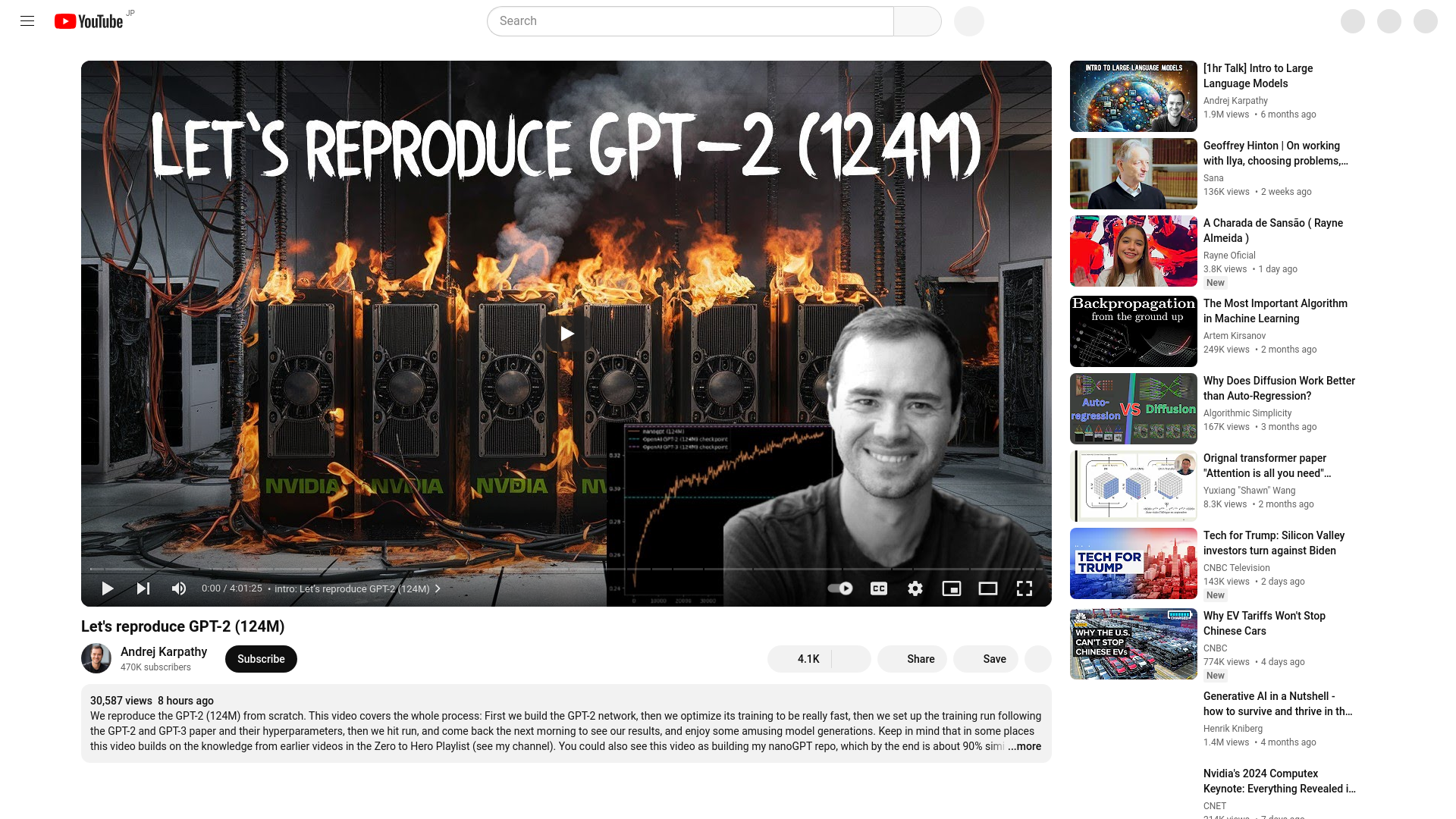 Let's reproduce GPT-2 (124M) - YouTube