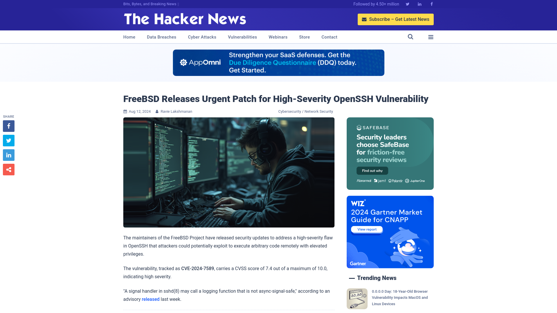 FreeBSD Releases Urgent Patch for High-Severity OpenSSH Vulnerability