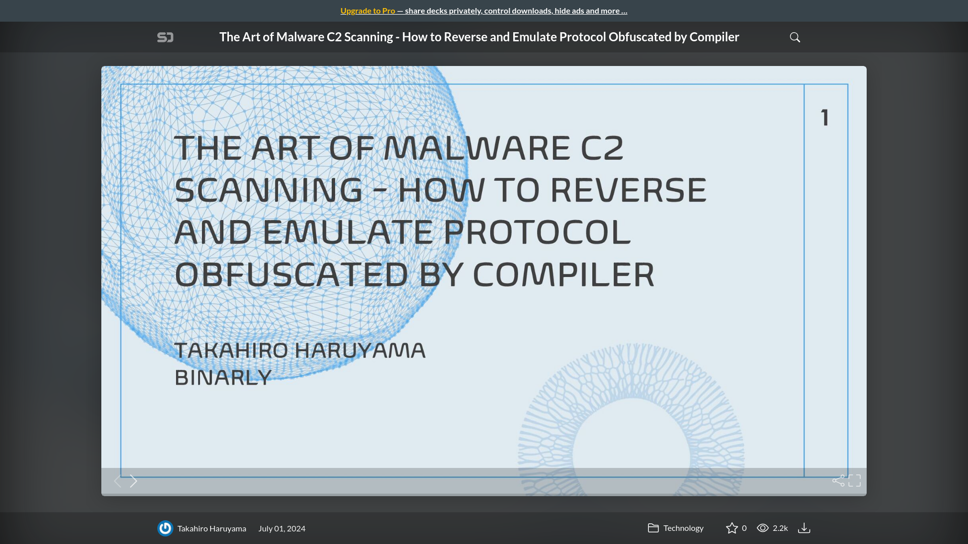 The Art of Malware C2 Scanning - How to Reverse and Emulate Protocol Obfuscated by Compiler - Speaker Deck