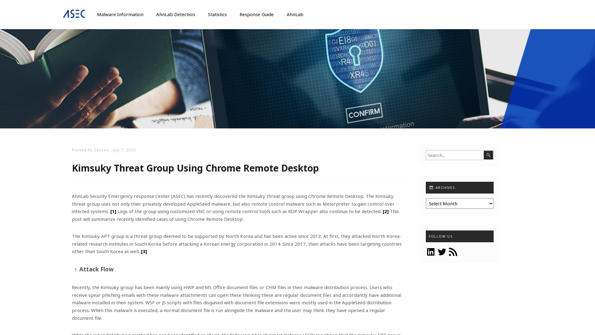 Kimsuky Threat Group Using Chrome Remote Desktop - ASEC BLOG
