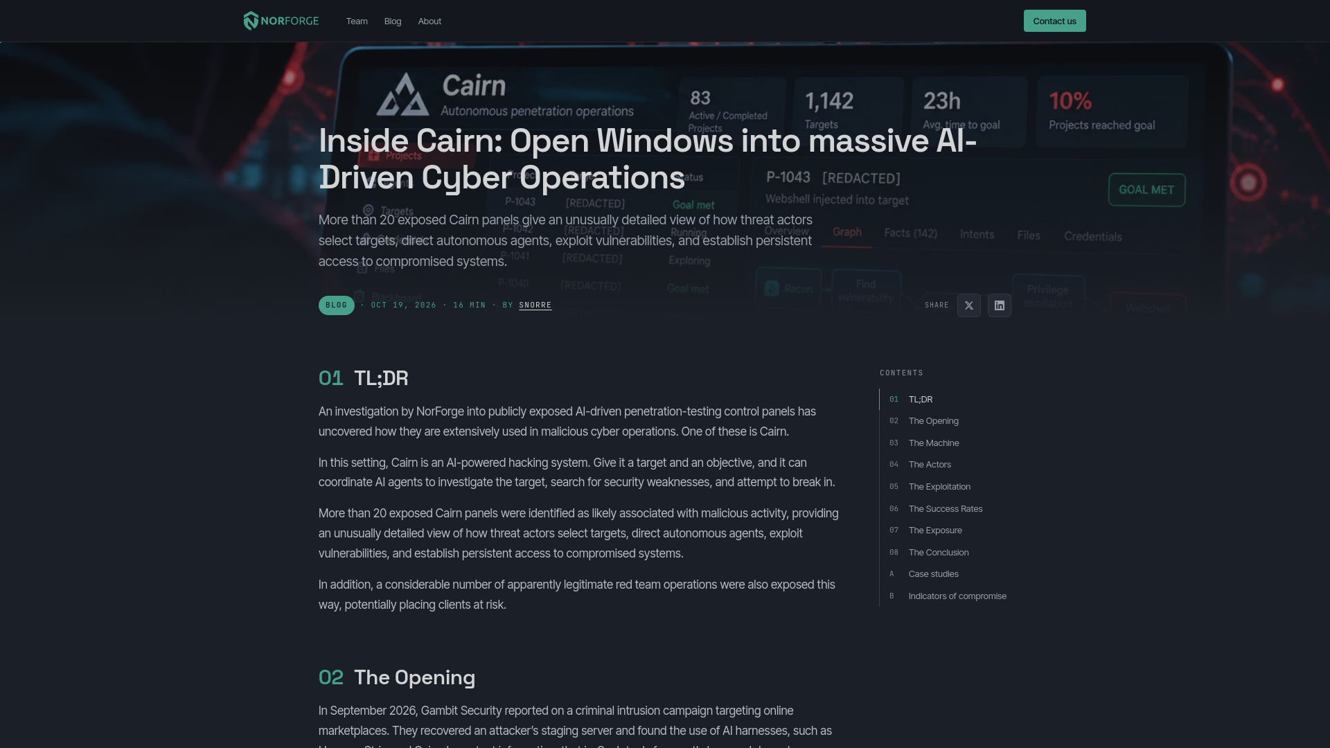 Inside Cairn: Open Windows into massive AI-Driven Cyber Operations - NorForge
