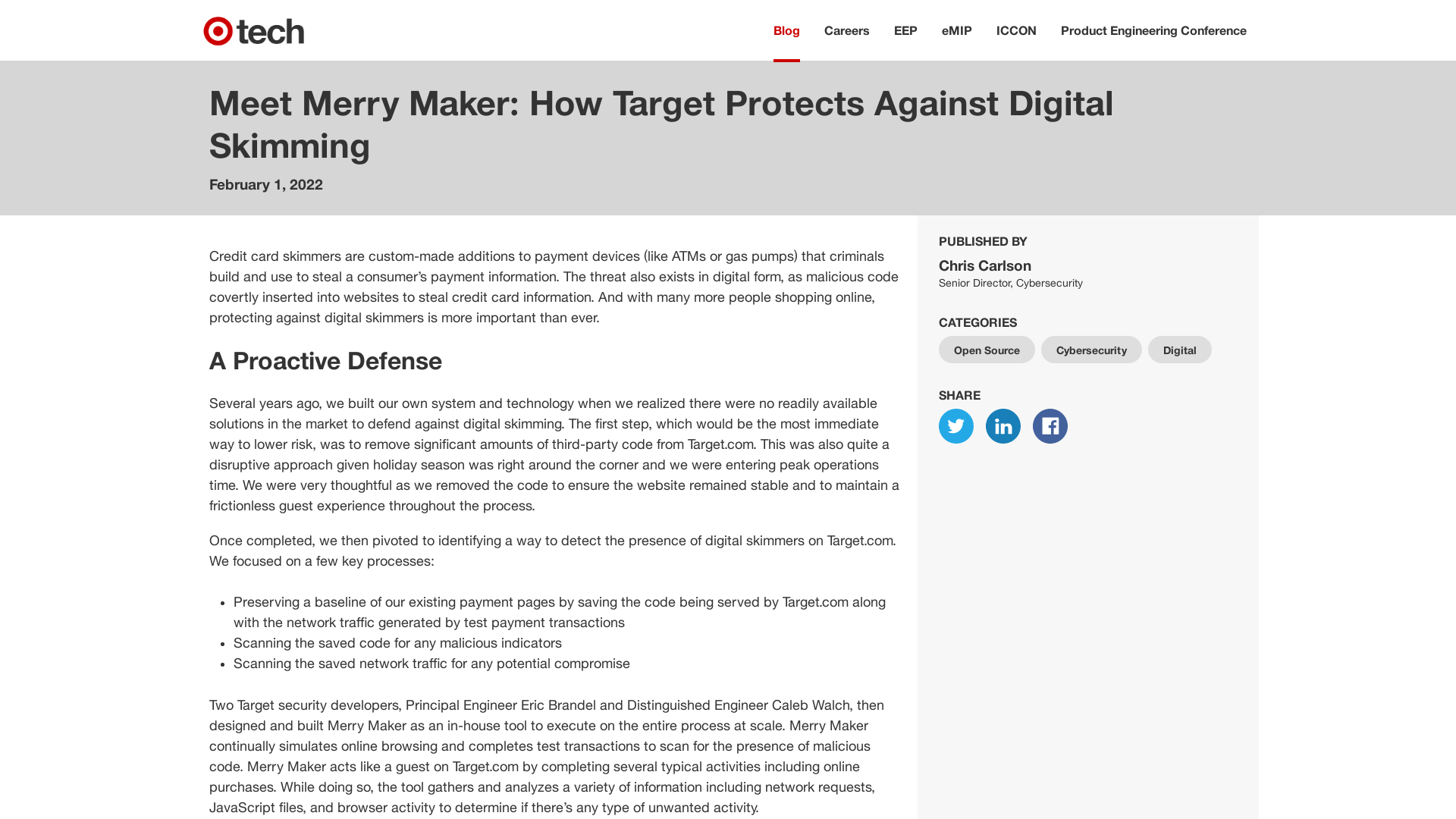 Meet Merry Maker: How Target Protects Against Digital Skimming