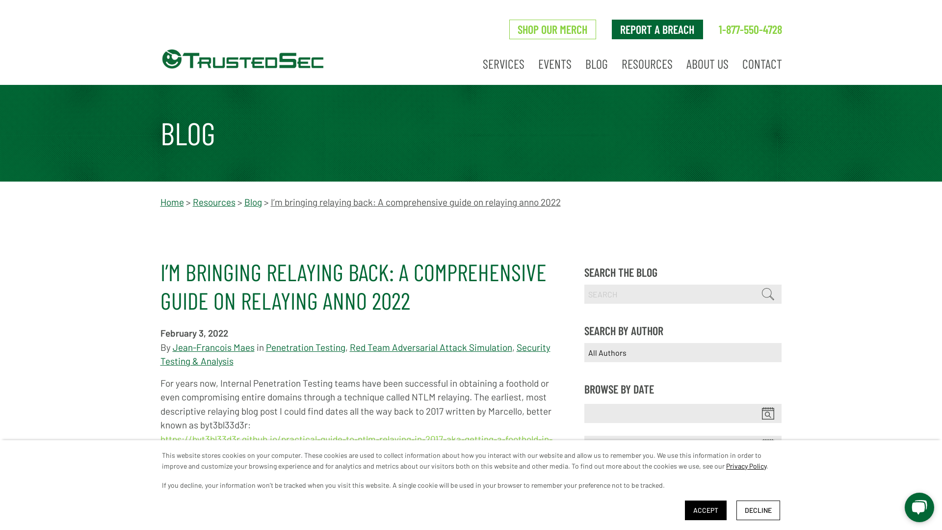 I’m bringing relaying back: A comprehensive guide on relaying anno 2022 - TrustedSec
