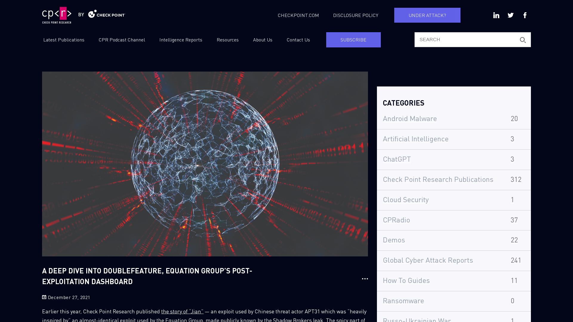 A Deep Dive into DoubleFeature, Equation Group's Post-Exploitation Dashboard - Check Point Research