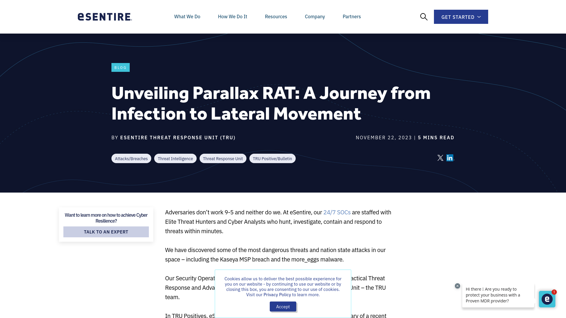 eSentire | Unveiling Parallax RAT: A Journey from Infection to…