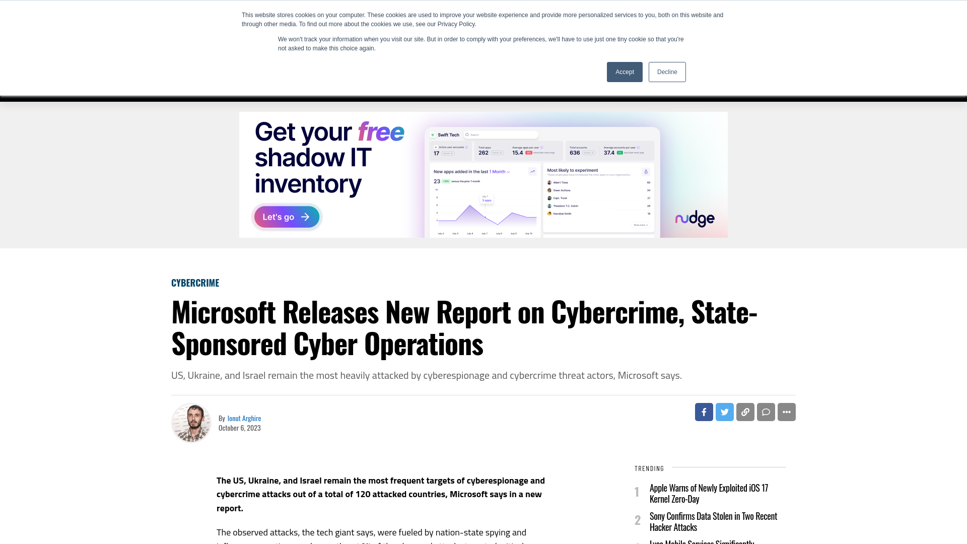 Microsoft Releases New Report on Cybercrime, State-Sponsored Cyber Operations - SecurityWeek