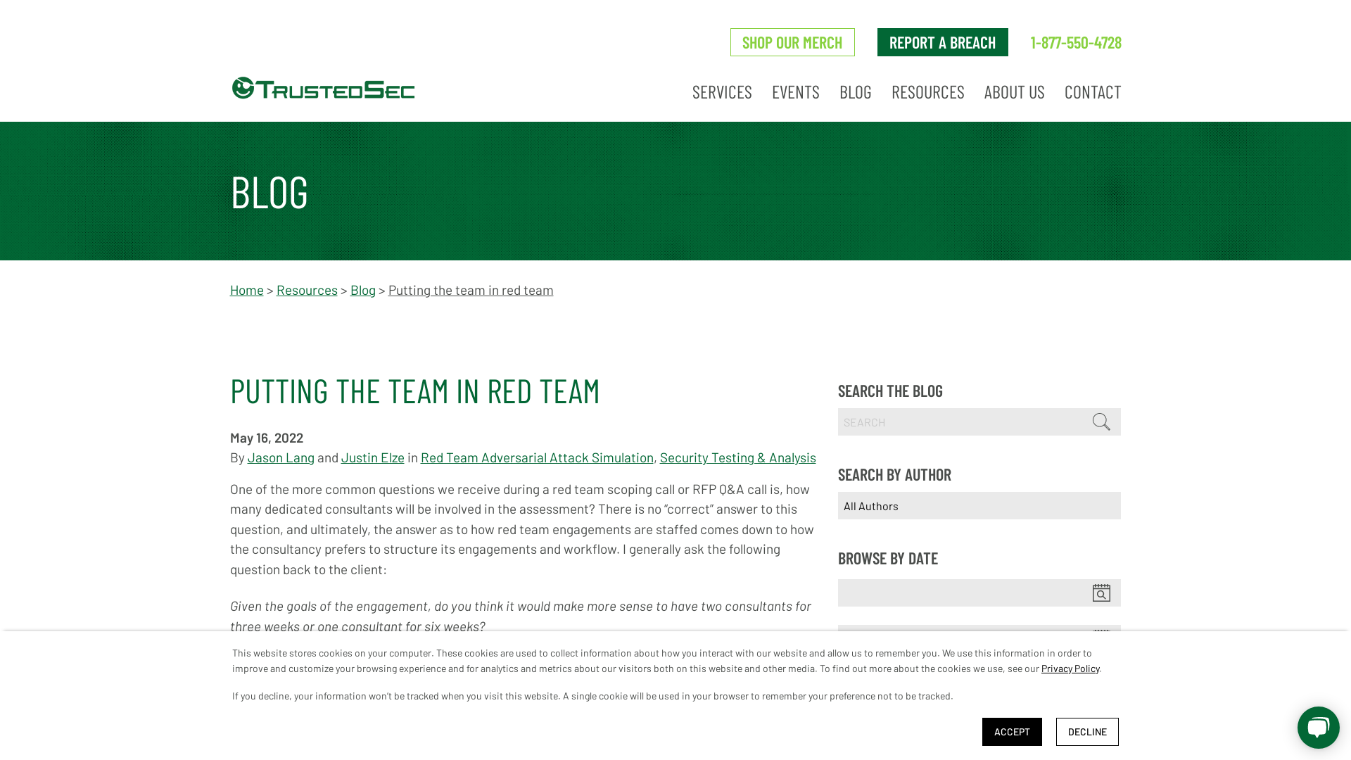 Putting the team in red team - TrustedSec