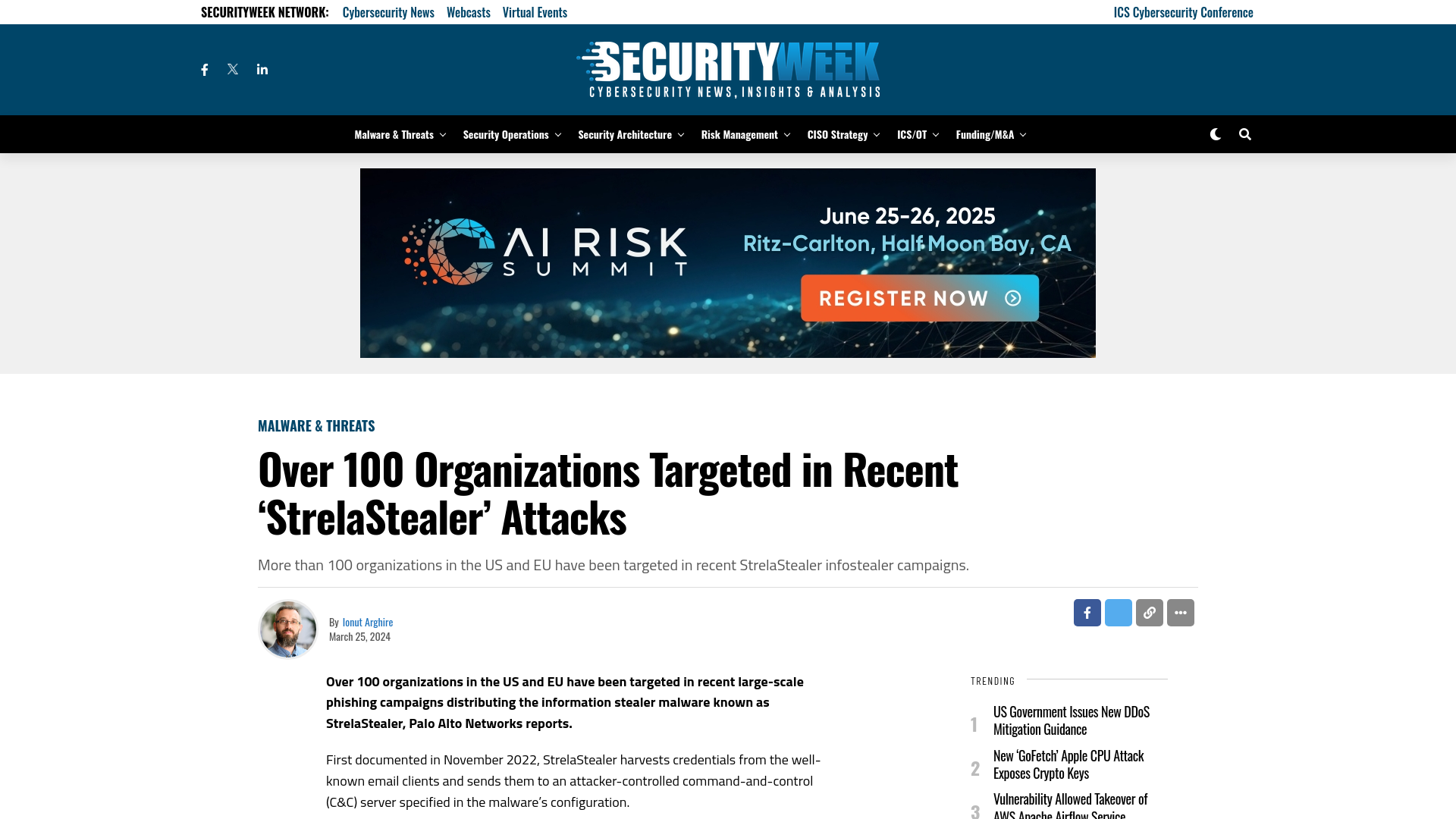 Over 100 Organizations Targeted in Recent 'StrelaStealer' Attacks - SecurityWeek