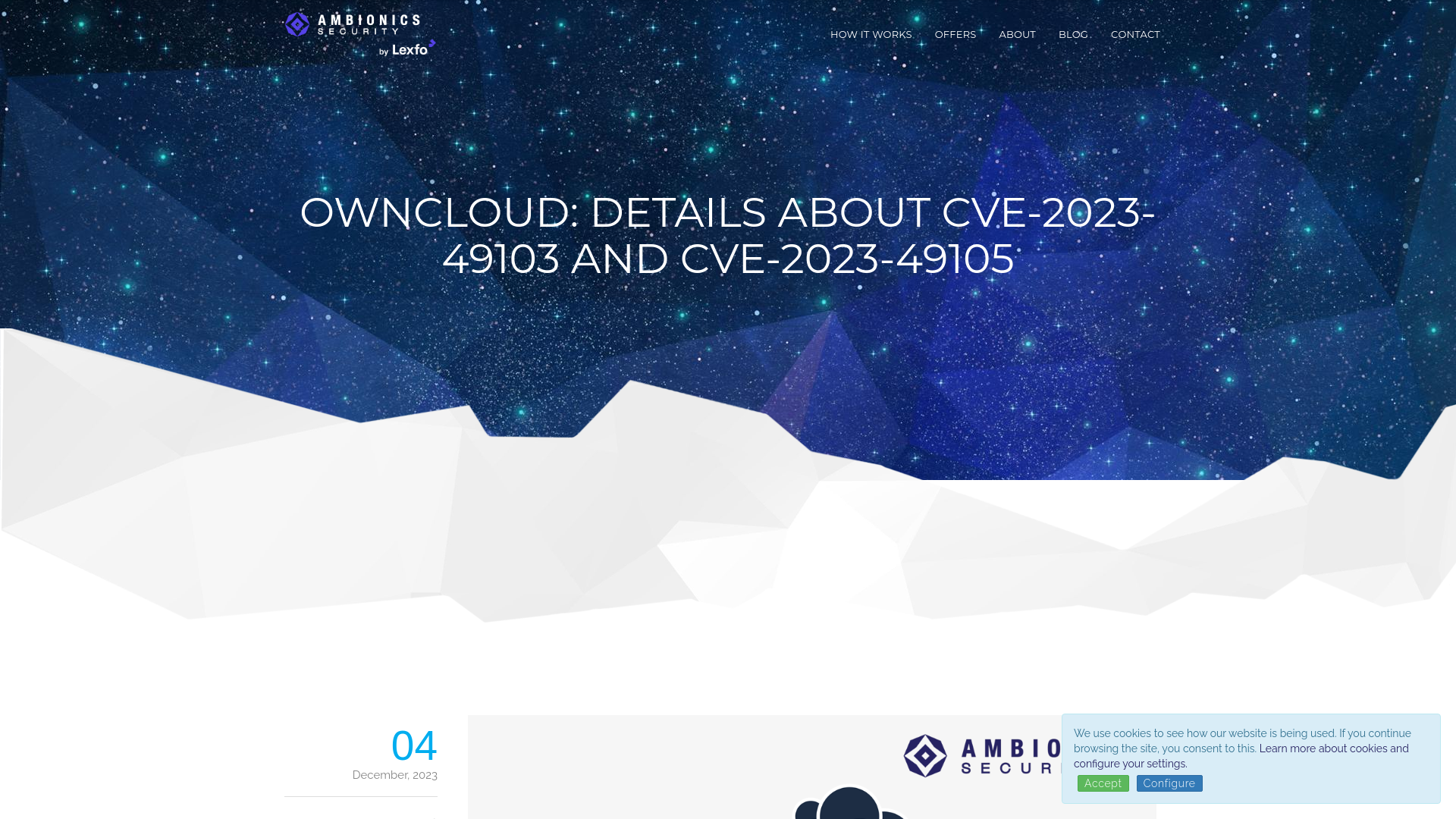 Owncloud: details about CVE-2023-49103 and CVE-2023-49105