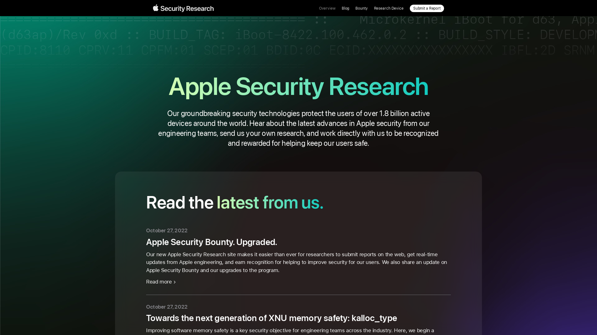 Overview - Apple Security Research