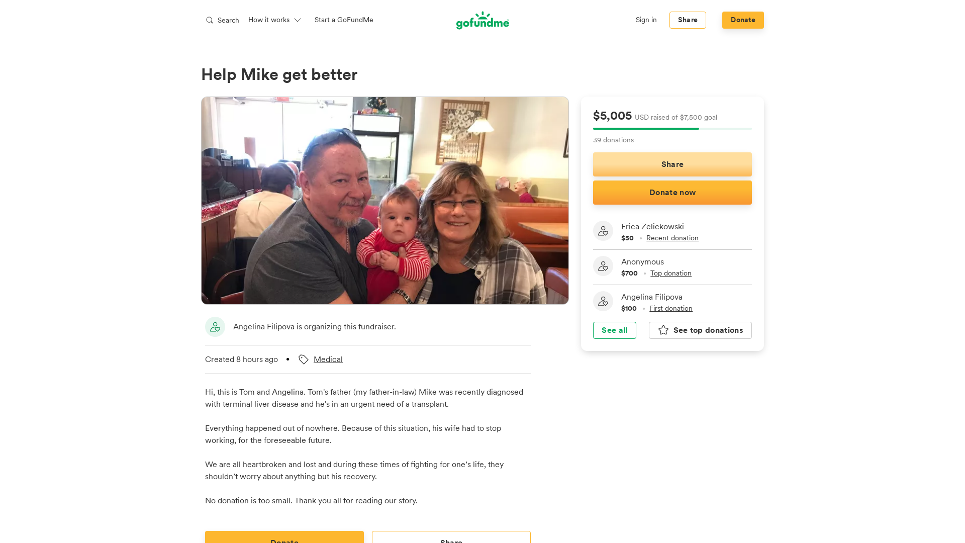 Fundraiser by Angelina Filipova : Help Mike get better