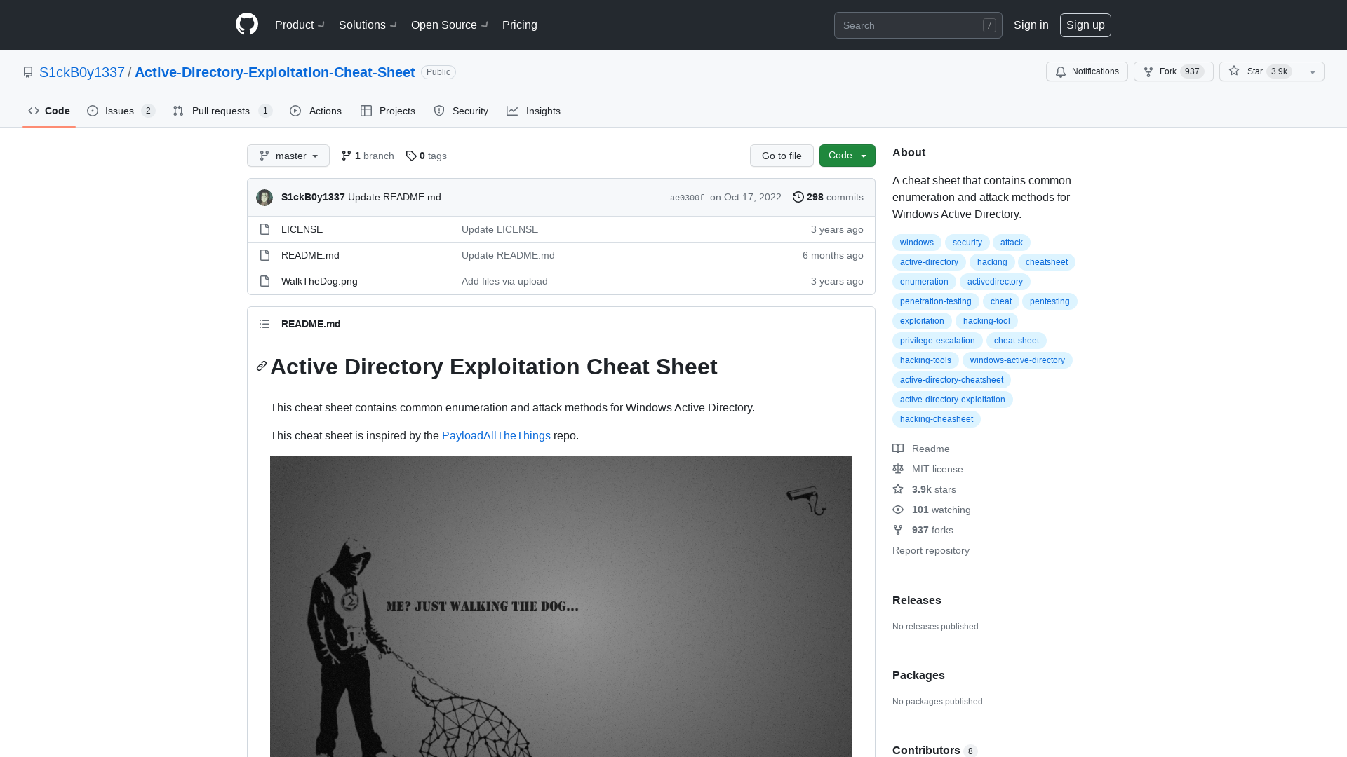 GitHub - S1ckB0y1337/Active-Directory-Exploitation-Cheat-Sheet: A cheat sheet that contains common enumeration and attack methods for Windows Active Directory.