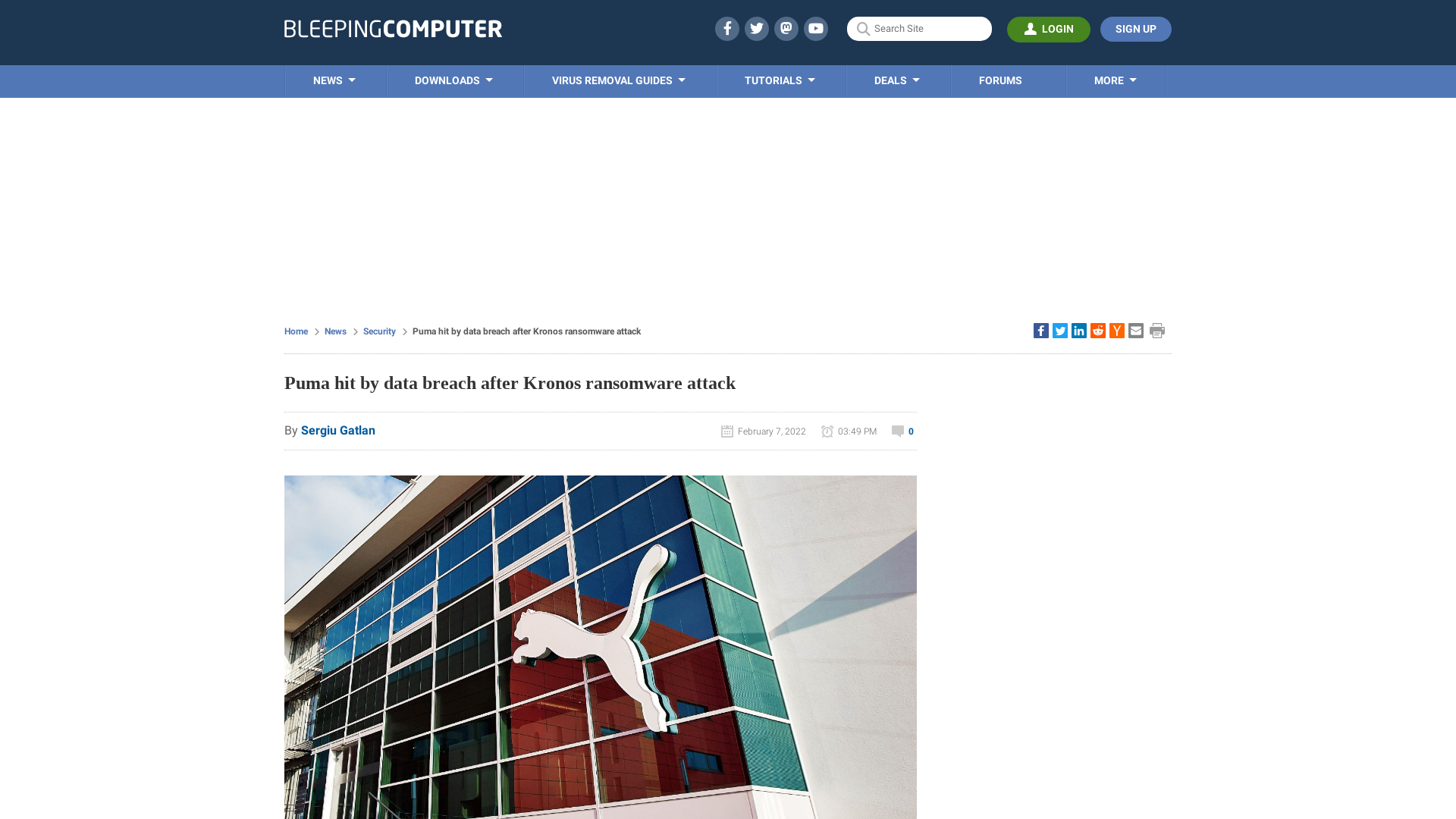 Puma hit by data breach after Kronos ransomware attack