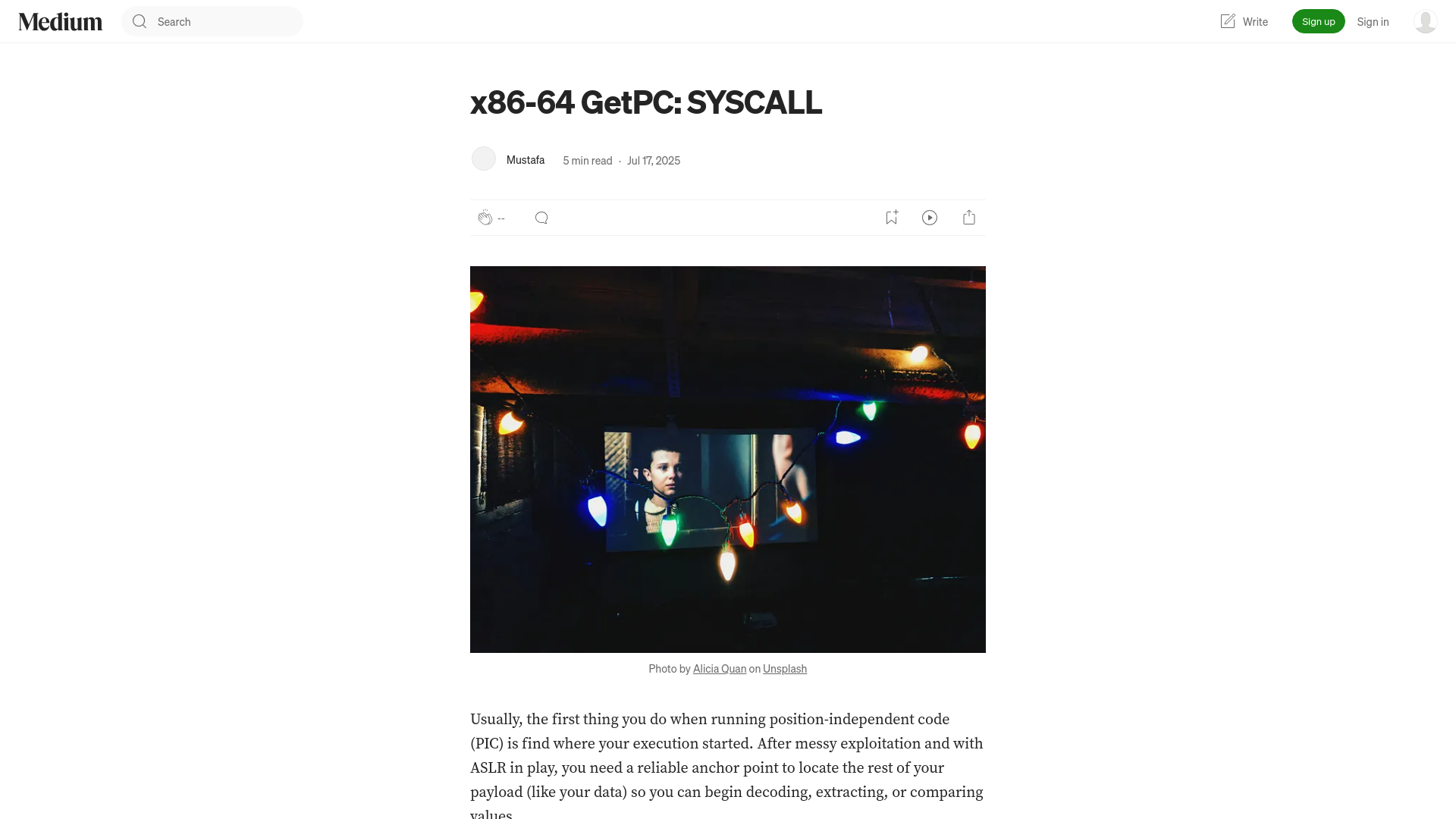 x86-64 GetPC: SYSCALL. A look at how SYSCALL can be used to… | by Mustafa | Jul, 2025 | Medium