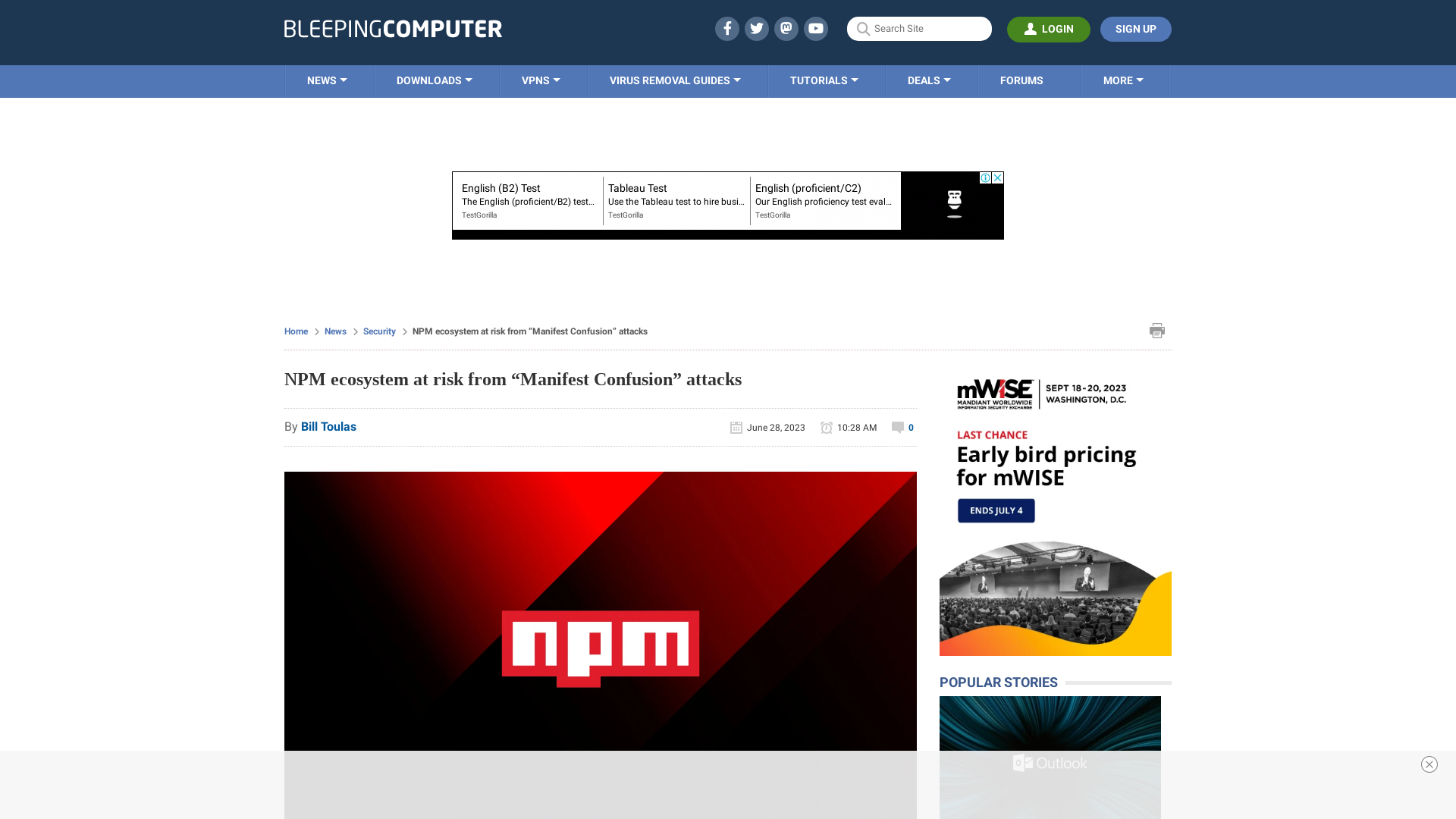 NPM ecosystem at risk from “Manifest Confusion” attacks