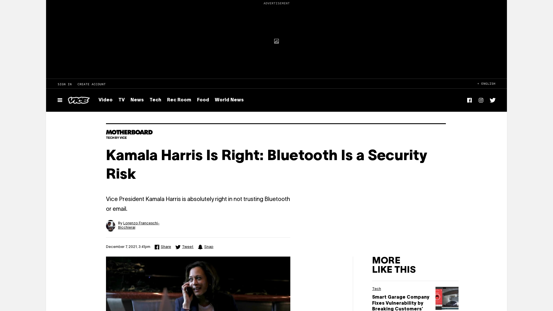 Kamala Harris Is Right: Bluetooth Is a Security Risk
