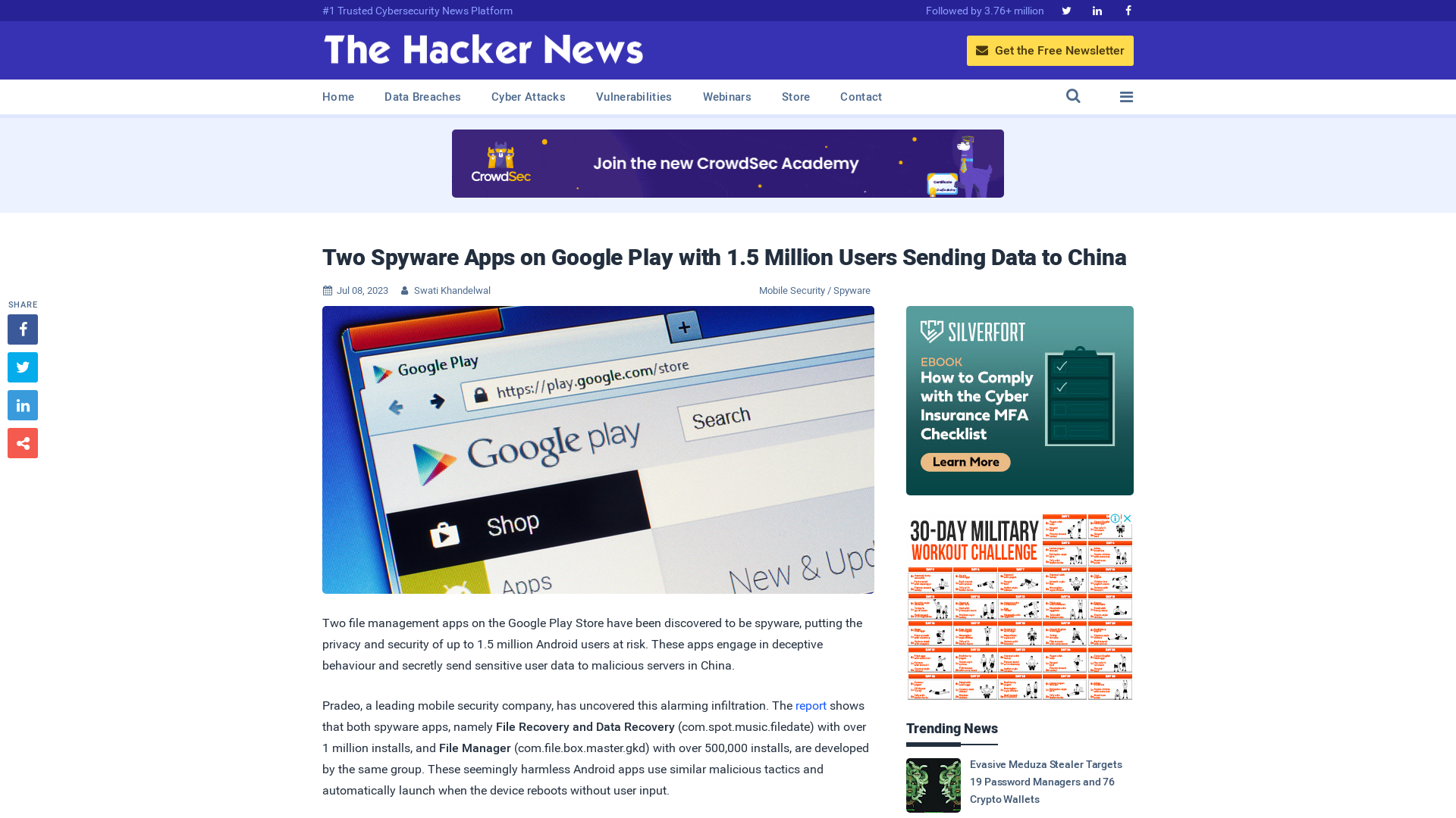 Two Spyware Apps on Google Play with 1.5 Million Users Sending Data to China