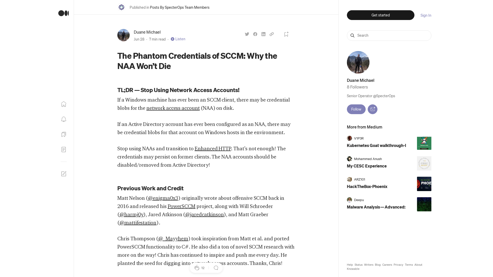 The Phantom Credentials of SCCM: Why the NAA Won’t Die | by Duane Michael | Jun, 2022 | Posts By SpecterOps Team Members