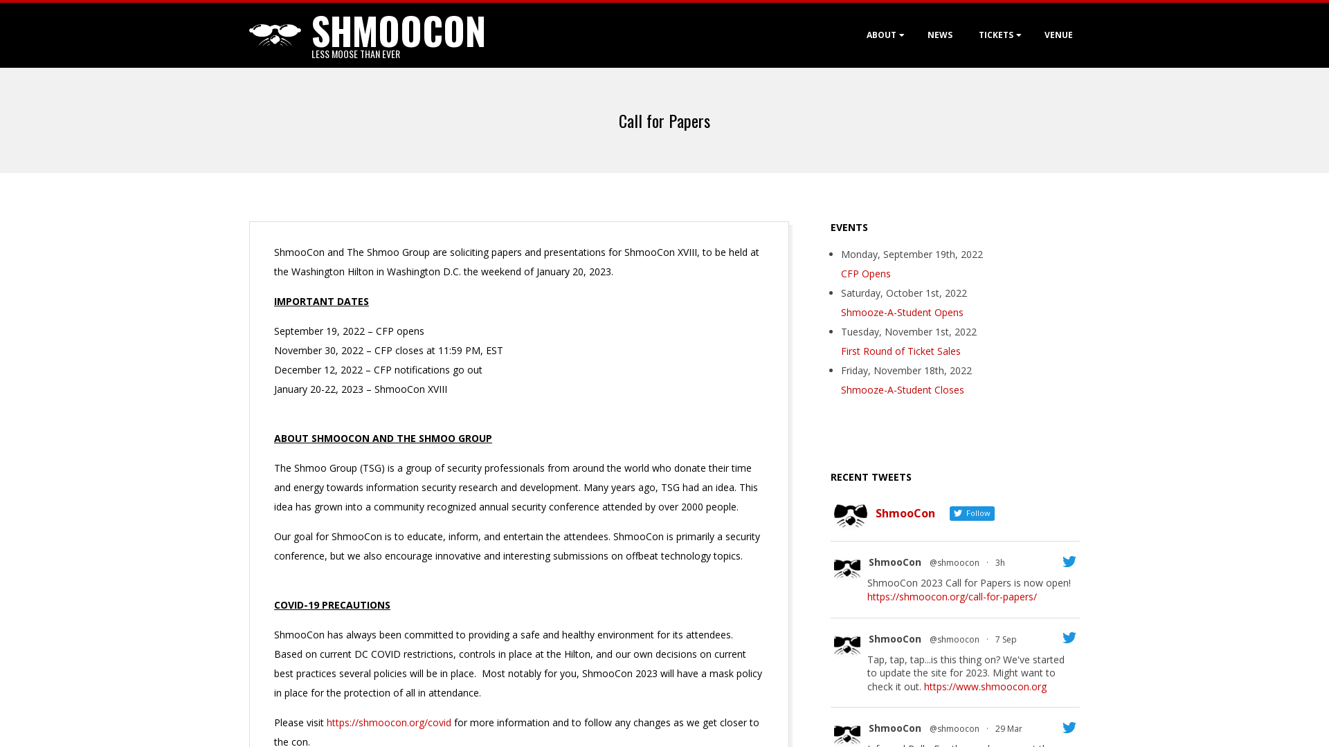 Call for Papers – ShmooCon