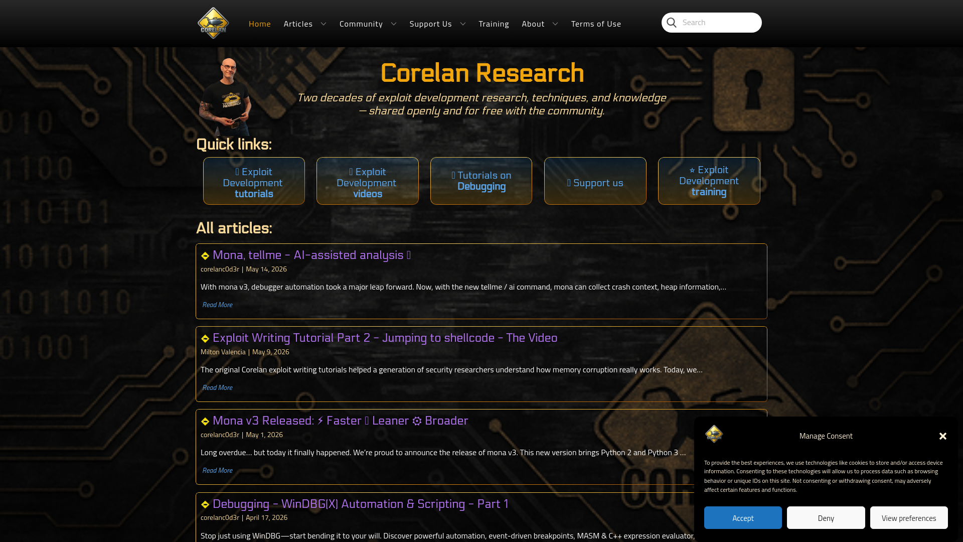 Home - Corelan | Exploit Development & Vulnerability Research