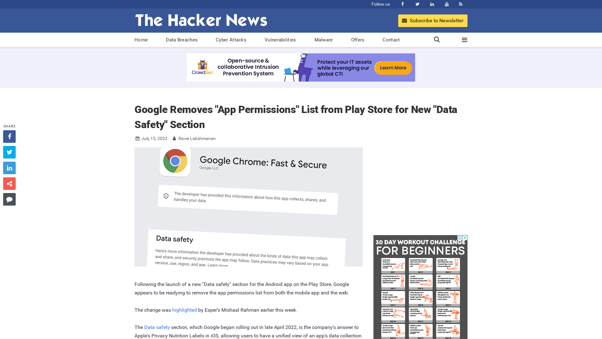 Google Removes "App Permissions" List from Play Store for New "Data Safety" Section