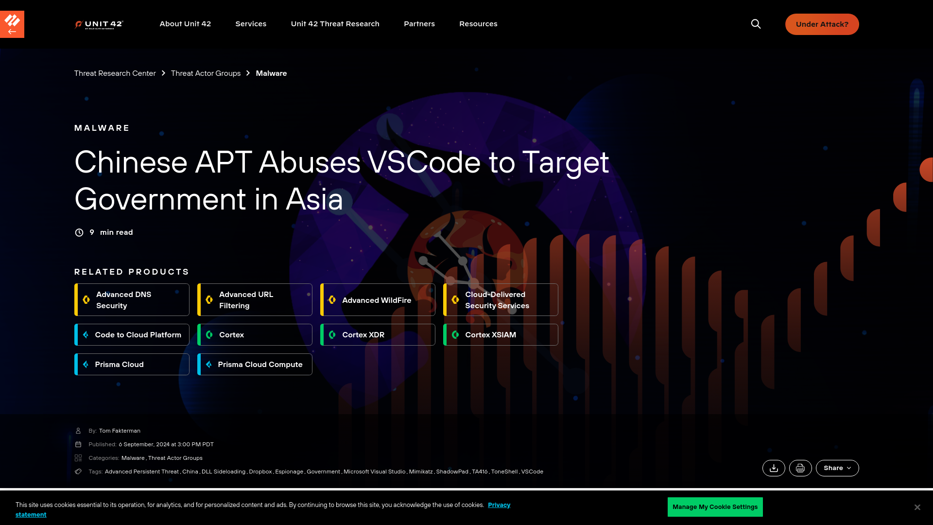 Chinese APT Abuses VSCode to Target Government in Asia