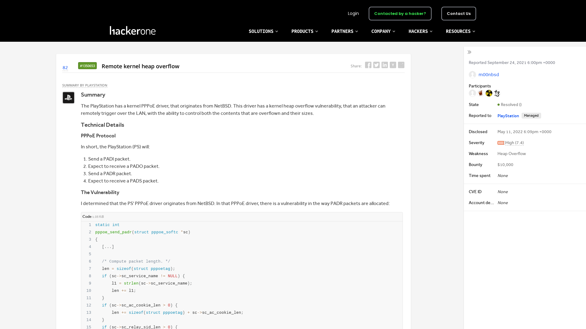 #1350653 Remote kernel heap overflow