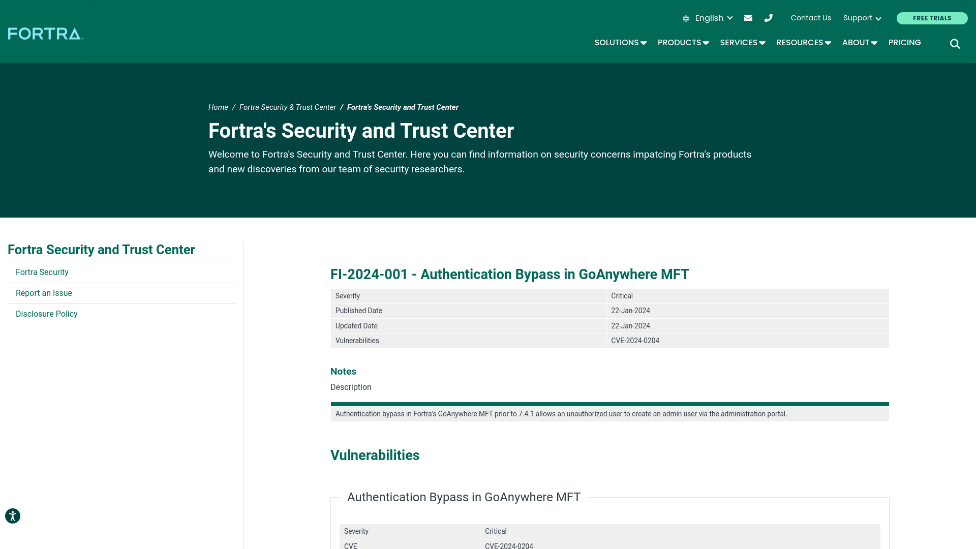 Fortra's Security and Trust Center